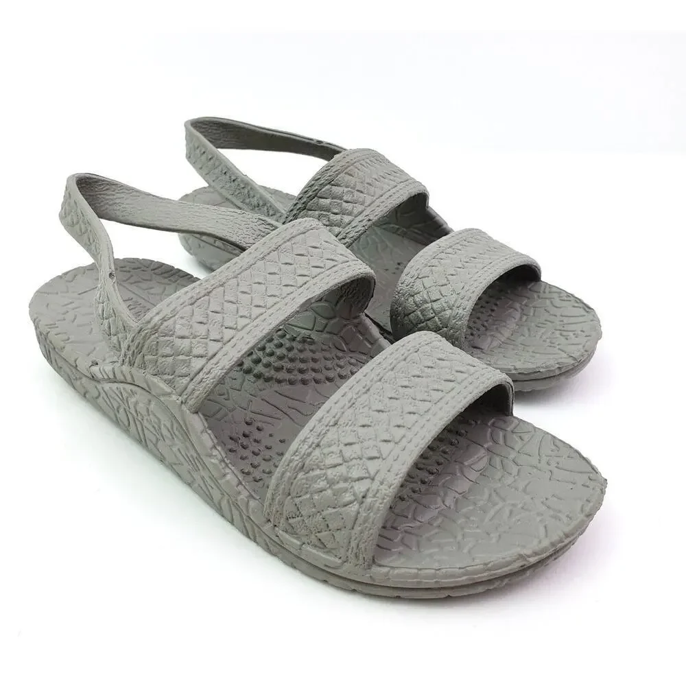 Hawaii J-Slips Silver Surf Toddler Kids Size 7 Silver Gray Jesus Sandals